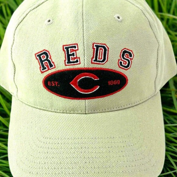 Cincinnati Reds Vintage MLB Beige "EST 1869" NOS Cap - Picture 3 of 6